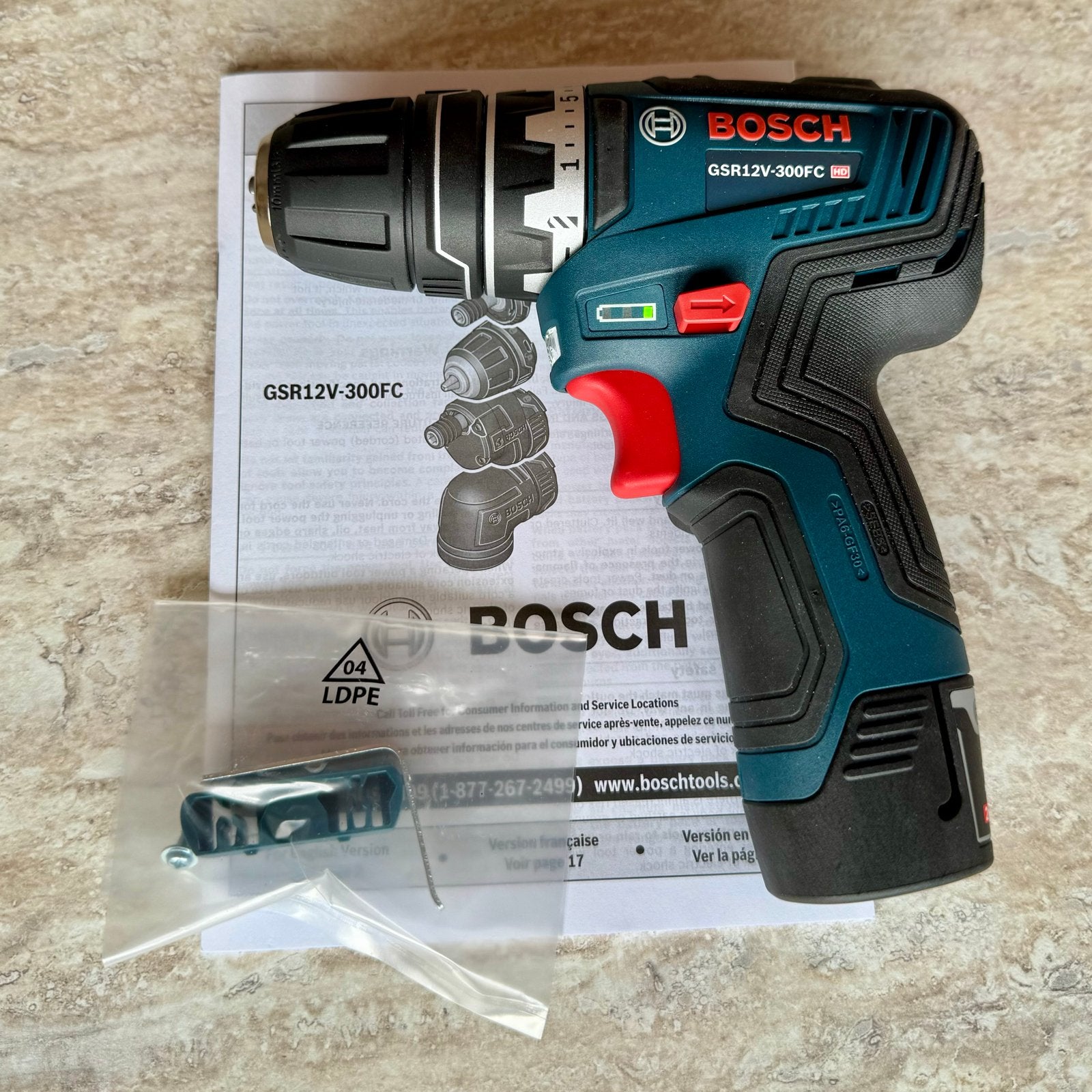 Bosch GSR 12V-35 FC FlexiClick Boor-/Schroefmachine + accu, Variabele snelheid, Nieuw, Ophalen of Verzenden, Boor- en Schroefmachine