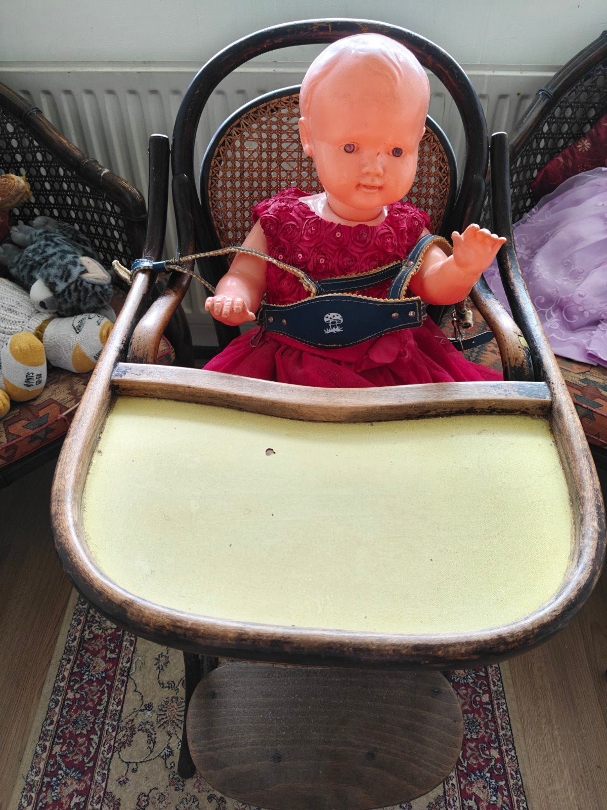Antieke houten kinderstoel, Kinderen en Baby's, Ophalen, Gebruikt, Overige typen