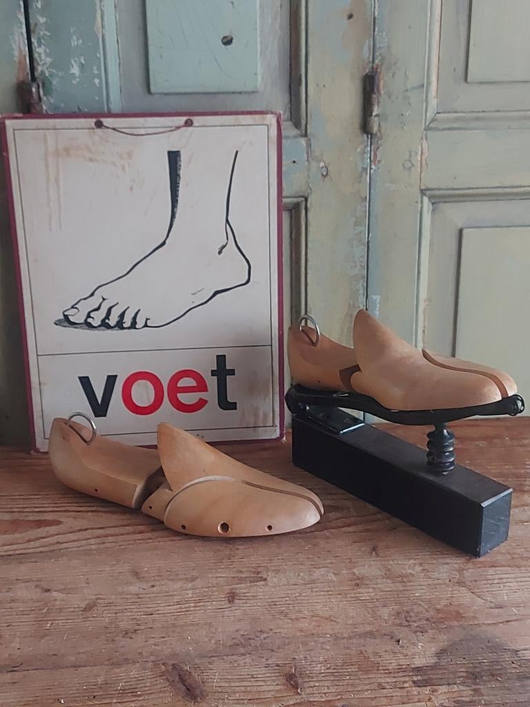 Stel houten schoenleesten m rekkende zijden, Ophalen of Verzenden