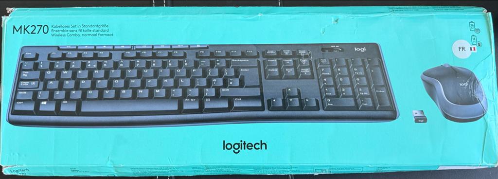 NIEUW Logitech MK270 AZERTY Draadloos Toetsenbord en Muis, Toetsenbord en muis-set, Ophalen of Verzenden, Draadloos, Nieuw