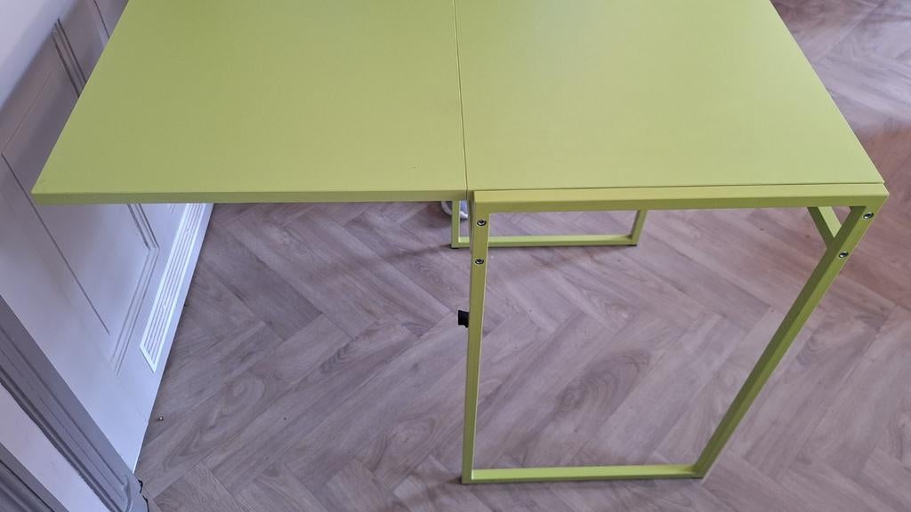 IKEA  uitvouwbare bijzettafel, groen, 45 tot 60 cm, Modern, Scandinavisch, Metaal of Aluminium, Ophalen of Verzenden
