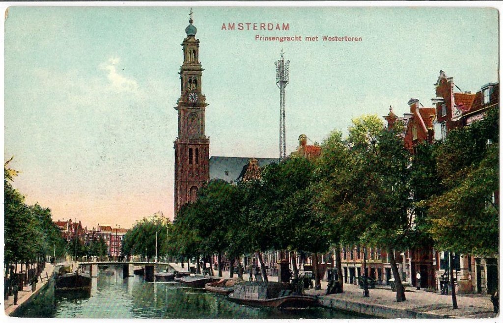 Amsterdam - Prinsengracht met Westertoren, Verzamelen, Verzenden, Voor 1920, Ongelopen, Noord-Holland