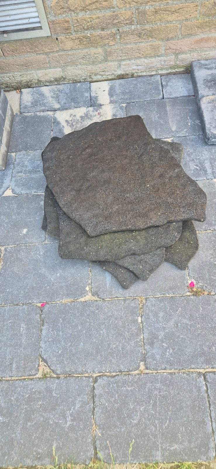 5 rubberen staptegels, Tuin en Terras, Ophalen, Gebruikt, Rubber, Overige typen