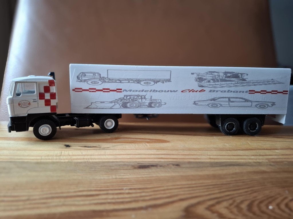 lion daf 2800 met euro trailer modelbouw club brabant, Ophalen of Verzenden, Zo goed als nieuw, Bus of Vrachtwagen, Lion Toys