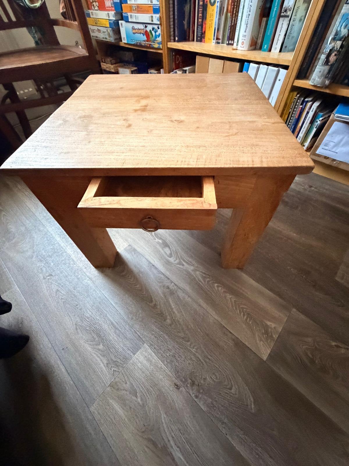 Teak houten tafels, 50 tot 100 cm, Zo goed als nieuw, Vierkant, Teakhout