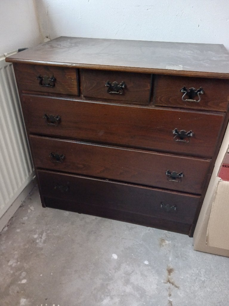 vintage ladekast opknapper, Ophalen, Gebruikt, 50 tot 100 cm, 3 of 4 laden