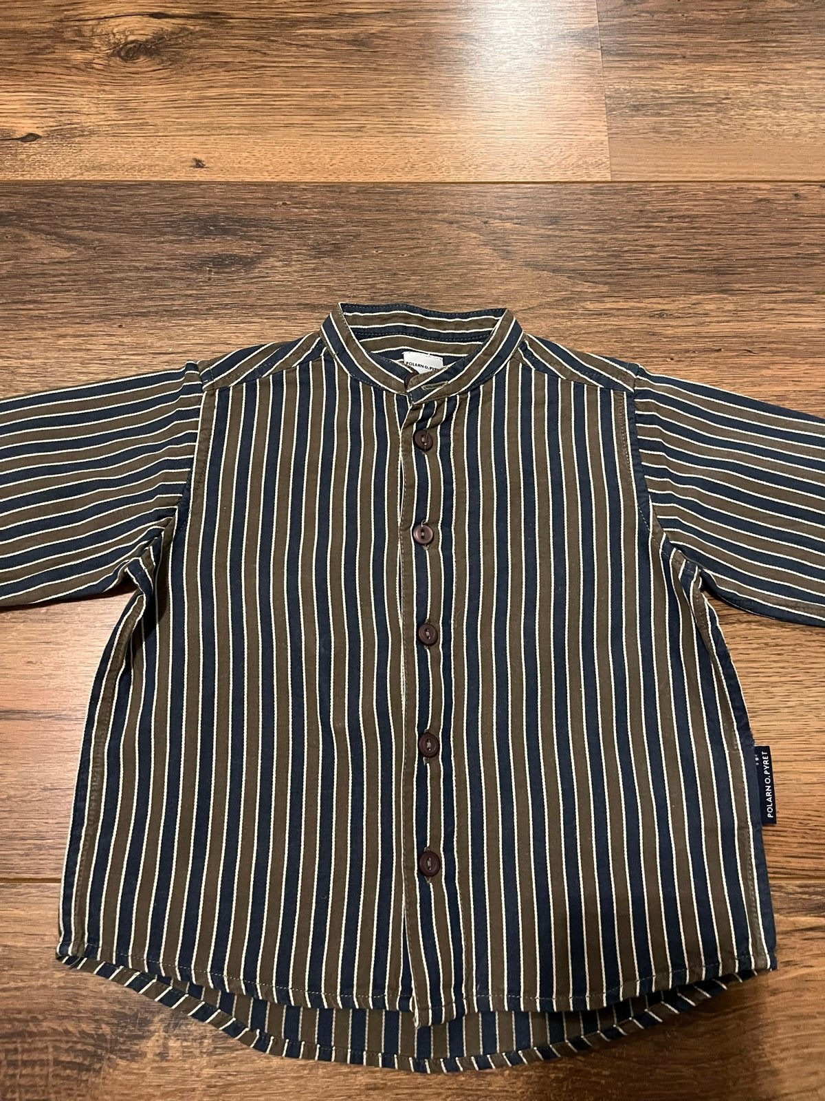 Polarn O. Pyret gestreepte blouse maat 68, Ophalen of Verzenden, Zo goed als nieuw, Jongetje, Overhemdje of Bloesje