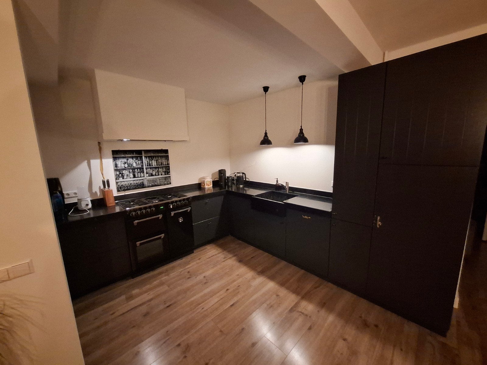 Complete hoekkeuken met Stoves gasfornuis,Koelkast,vaatwasse, Huis en Inrichting, Keuken | Complete keukens, Ophalen, Gebruikt