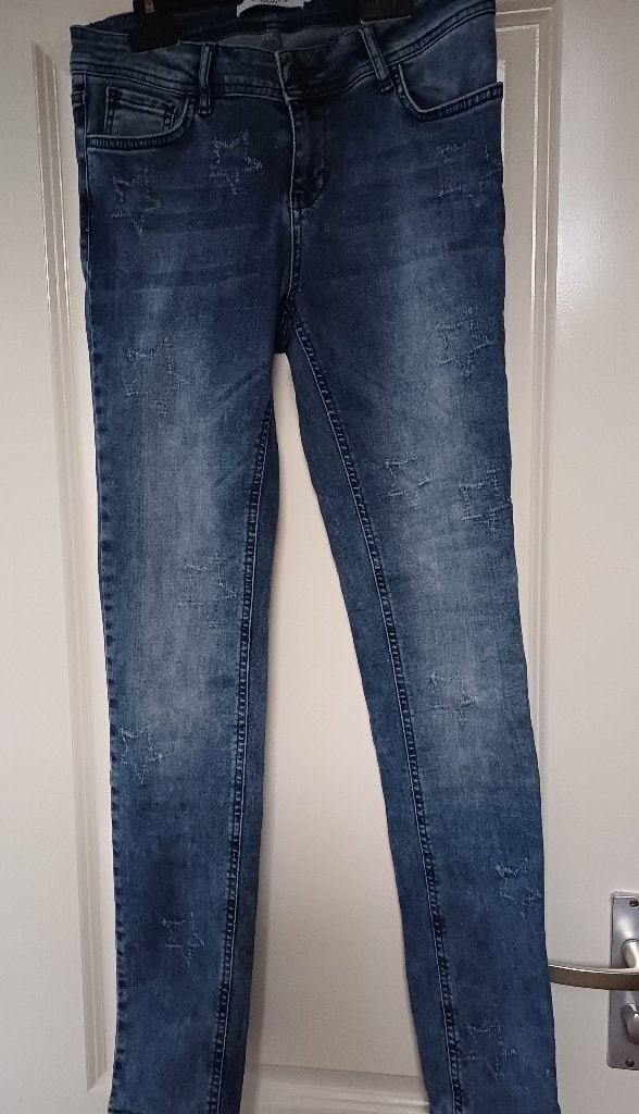 Spijkerbroek Sterretjes 36 S Jeans maat 30 merk Costes (Jool, Kleding | Dames, Spijkerbroeken en Jeans, Zo goed als nieuw, Verzenden