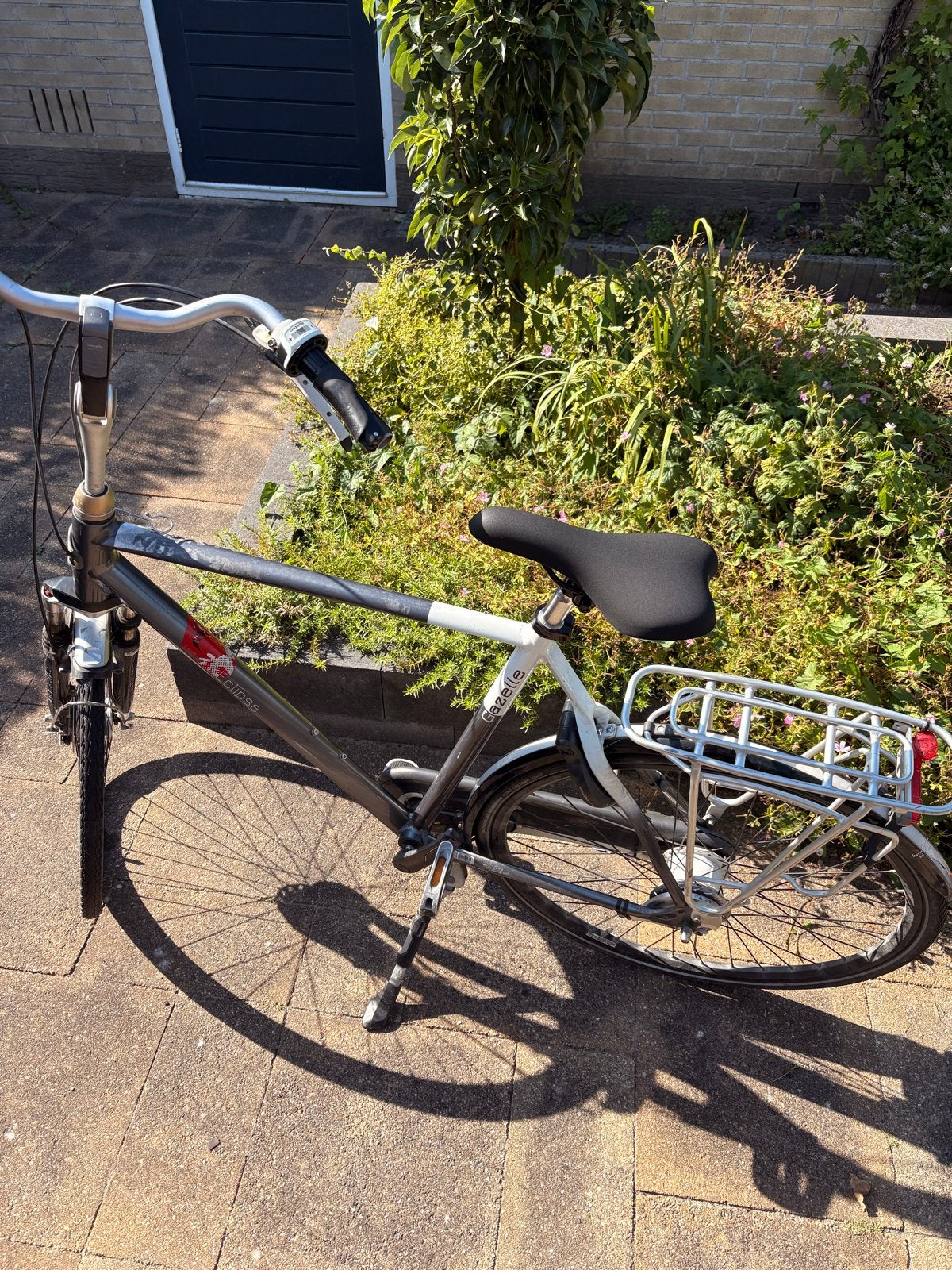 Gazelle fiets met versnellingen en bagagedrager, Ophalen, Gebruikt, Velgrem, Versnellingen