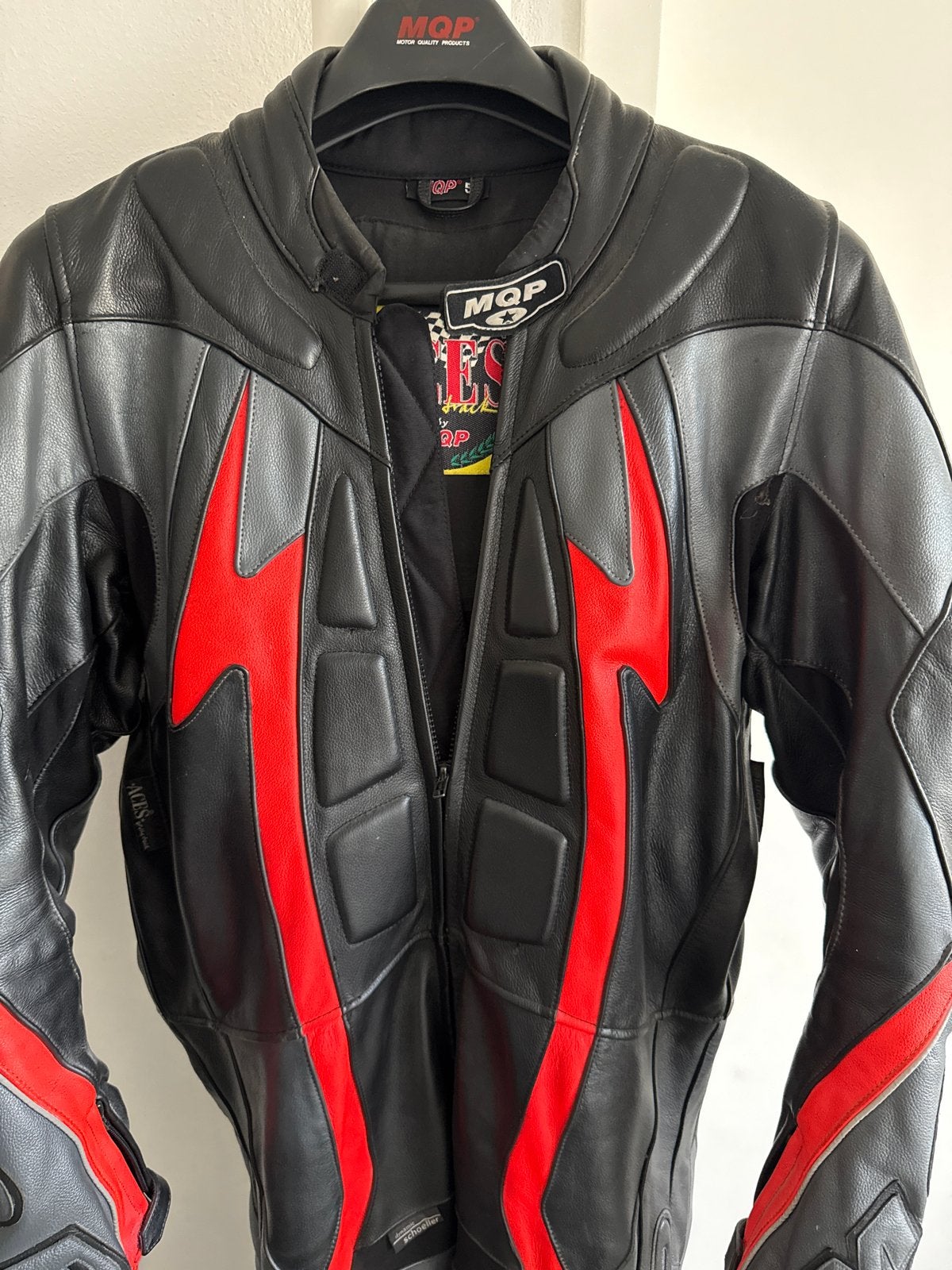 MQP Leren Motorpak met Kneesliders - Zwart/oranje, Ophalen, Tweedehands, Heren, Combipak