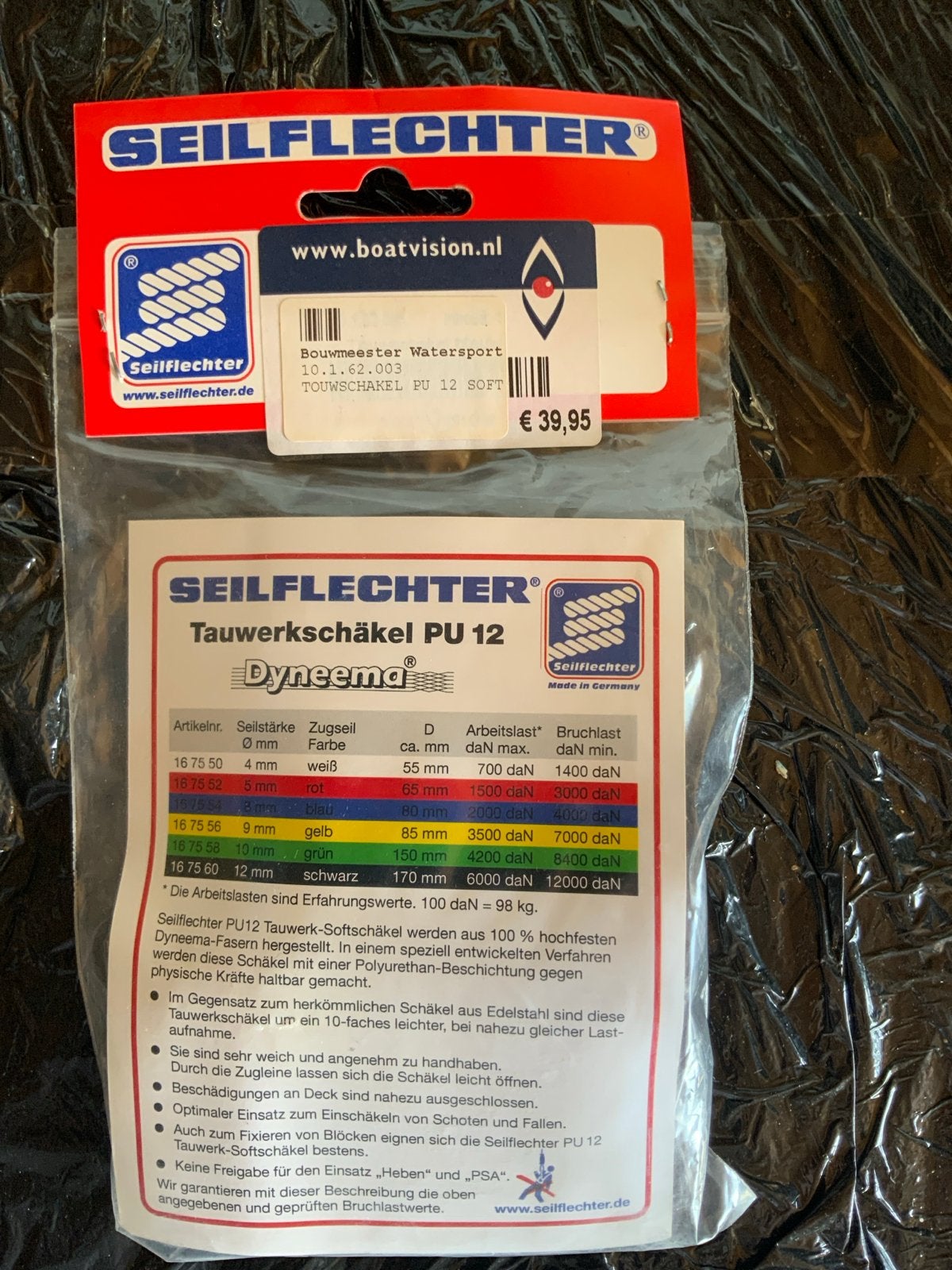 Seilflechter Touwschakel PU 12 Soft Dyneema, Ophalen of Verzenden, Nieuw, Onderhoud en Reparatie