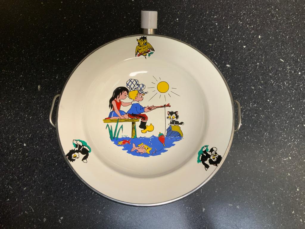 Vintage warmwaterbordje  warmwater bordje, Ophalen of Verzenden, Zo goed als nieuw