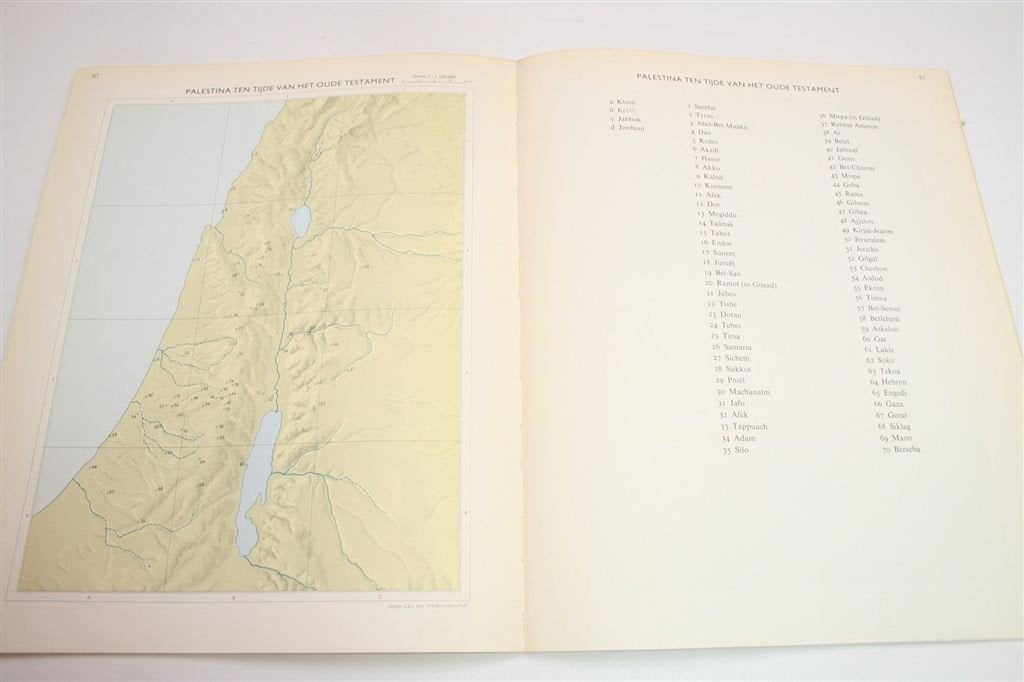 De Bijbel in Kaart — Bijbelatlas [1975] — Wolters-Noordhoff, Gelezen, Ophalen of Verzenden, Landkaart, 1800 tot 2000