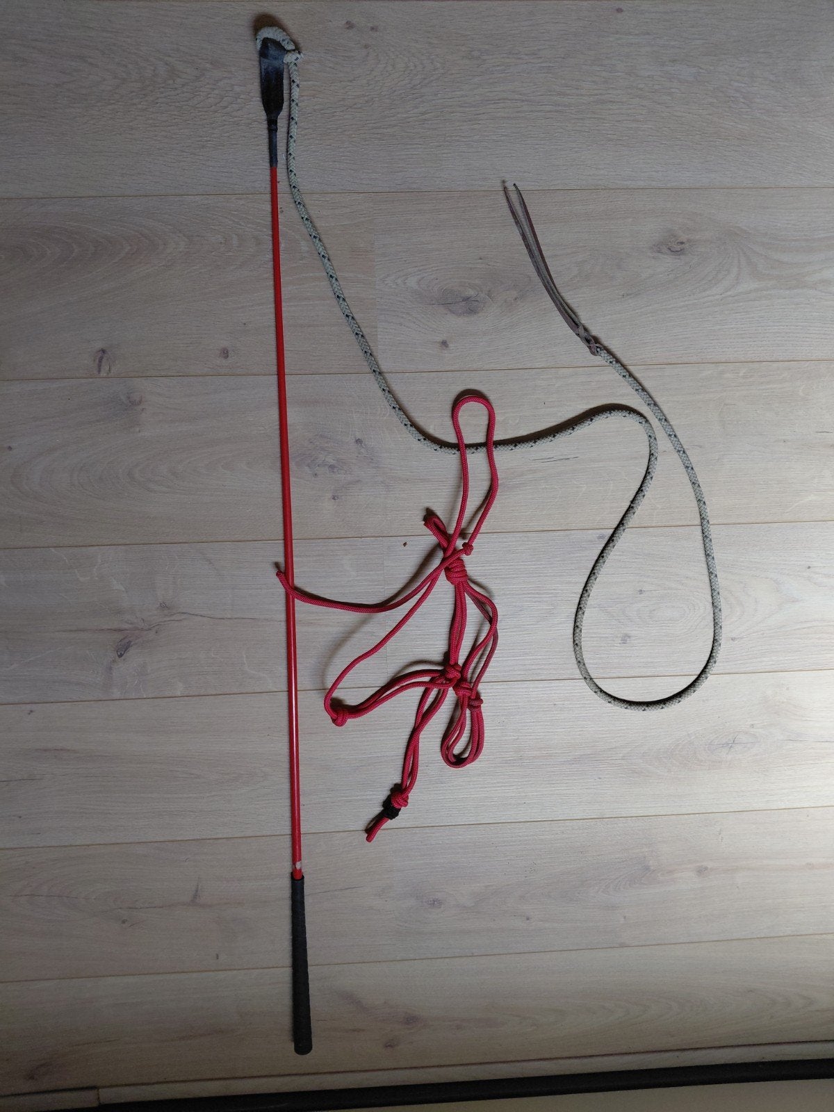 touwhalster + stick, rood, Ophalen of Verzenden, Zo goed als nieuw, Recreatie