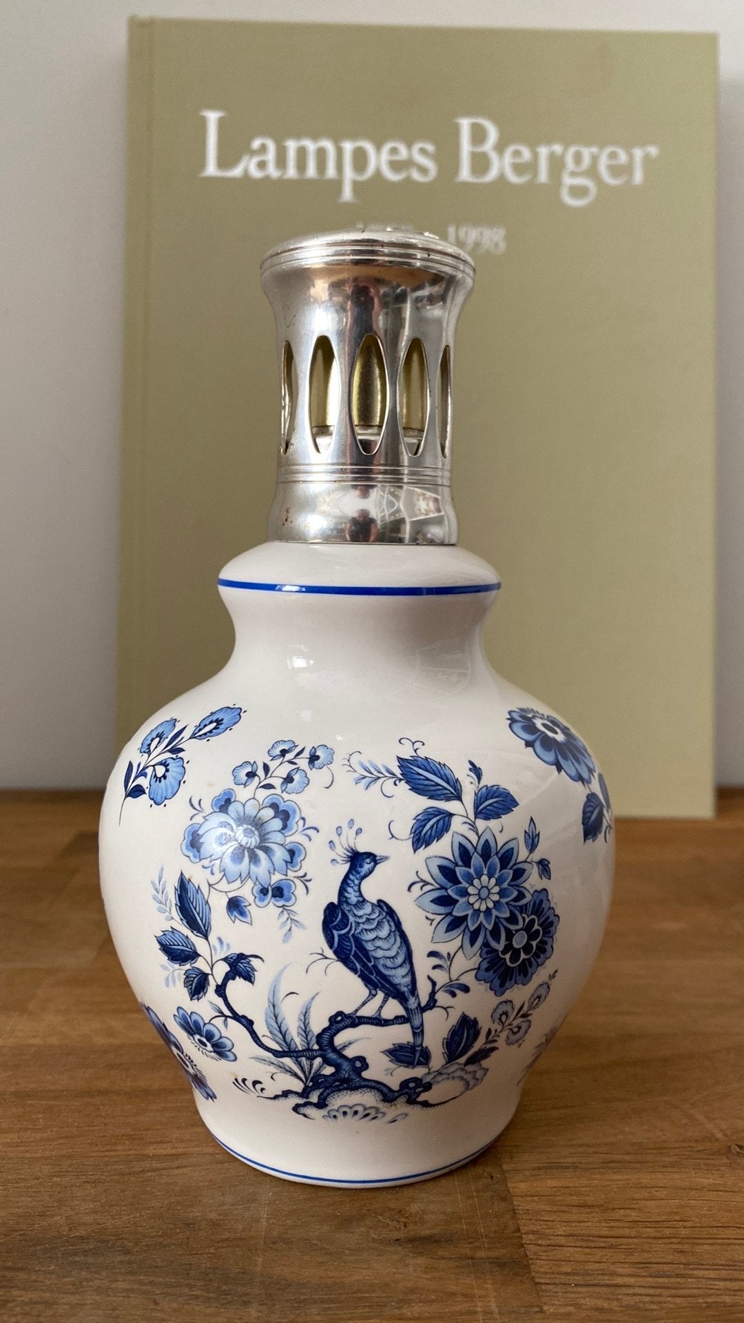 Lampe Berger / Maison Berger geurbrander PB Ceylan, Vintage, Ophalen of Verzenden, Zo goed als nieuw, Blauw