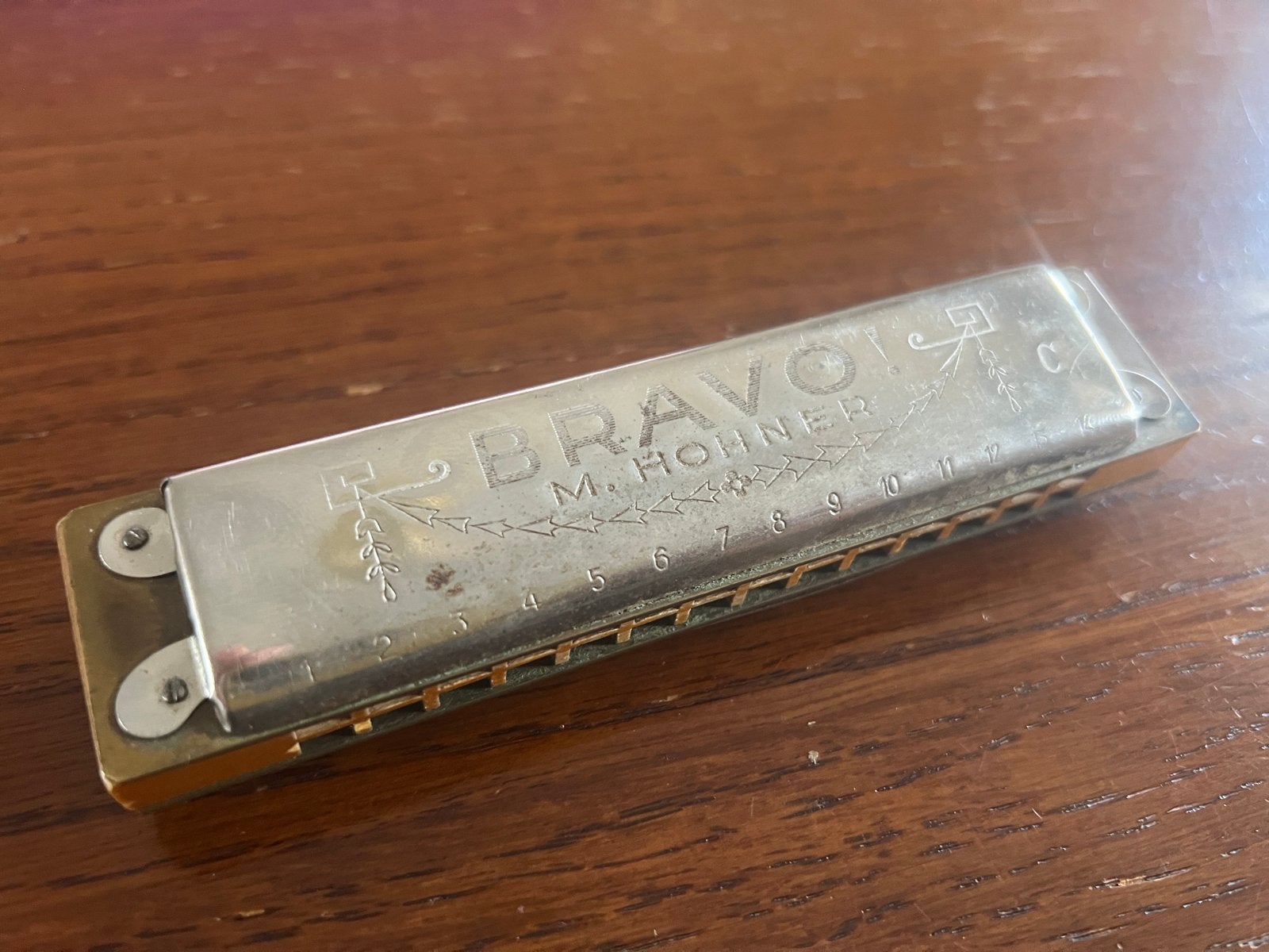 M. Hohner Bravo Mondharmonica in C, Ophalen of Verzenden, Gebruikt, Overige soorten