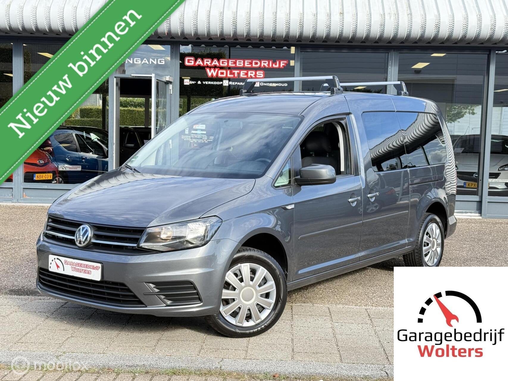Volkswagen Caddy Maxi 1.4 TSI 7 PERSOONS AIRCO TREKHAAK, Auto's, Voorwielaandrijving, Gebruikt, Zwart, 4 cilinders