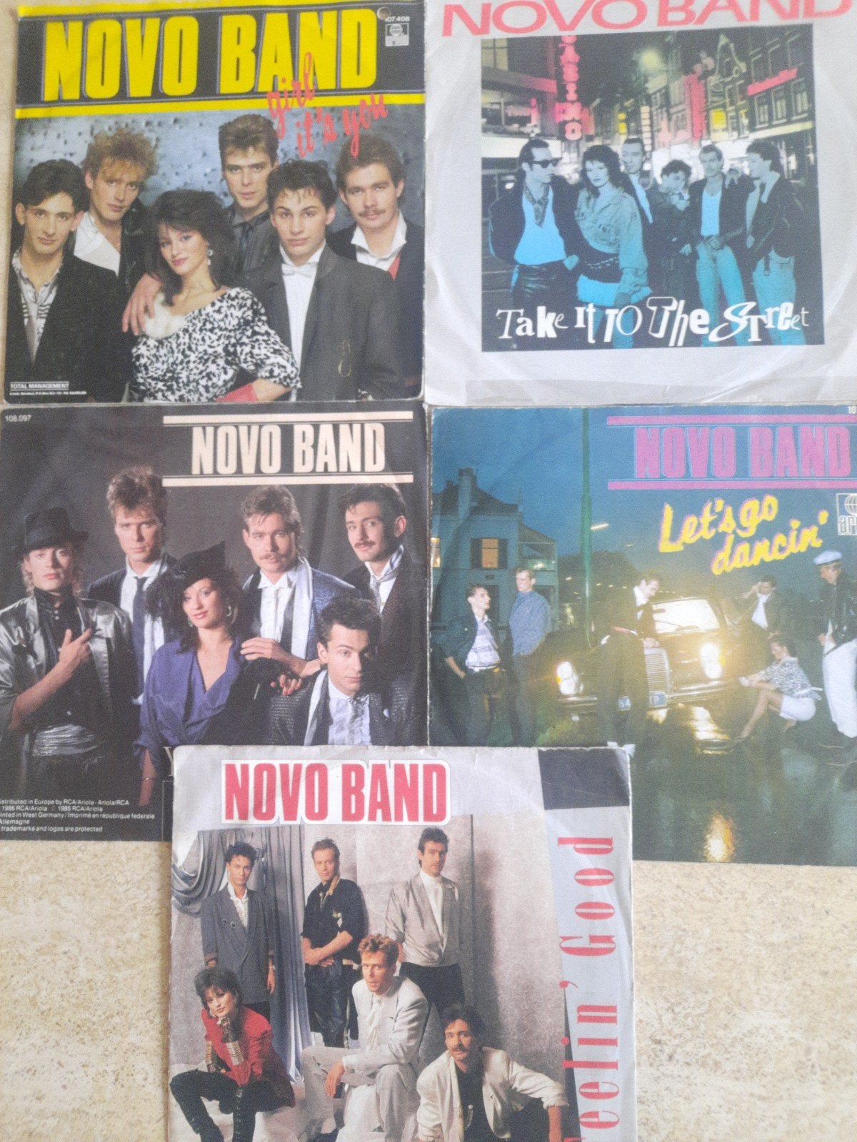 5x vinyl singels van The Novo Band, Ophalen of Verzenden, Zo goed als nieuw, Overige formaten