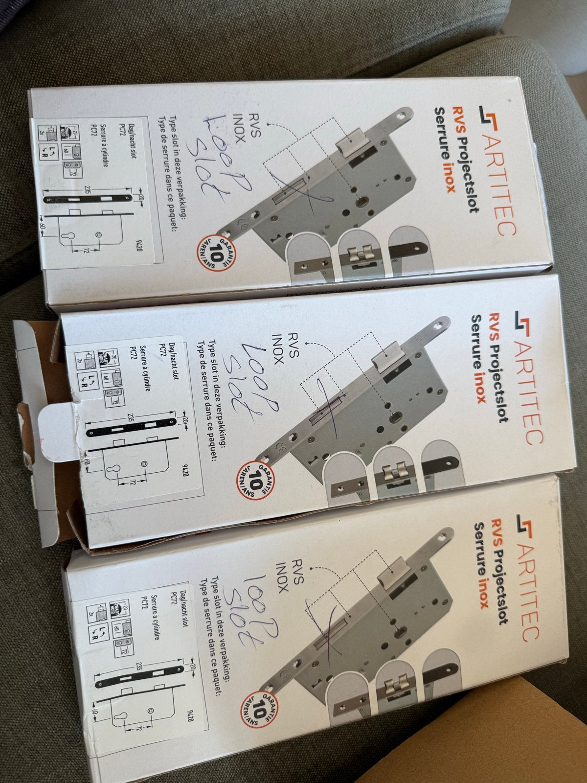 Artitec RVS Projectslot Serrure Inox PC72, Ophalen, Nieuw, Rvs, Slot
