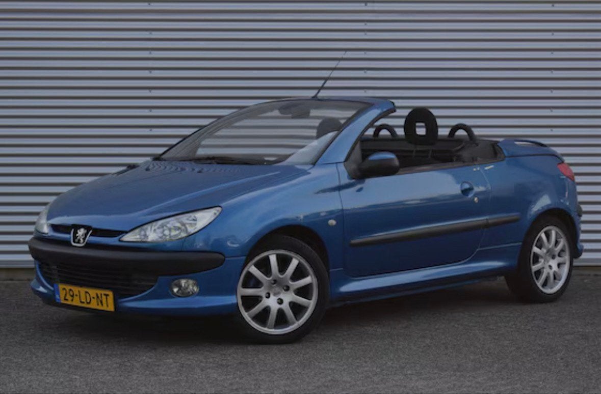 Peugeot 206 2.0 16V CC 2003 Blauw, Auto's, Peugeot, 136 pk, 4 cilinders, Cabriolet, 49 €/maand