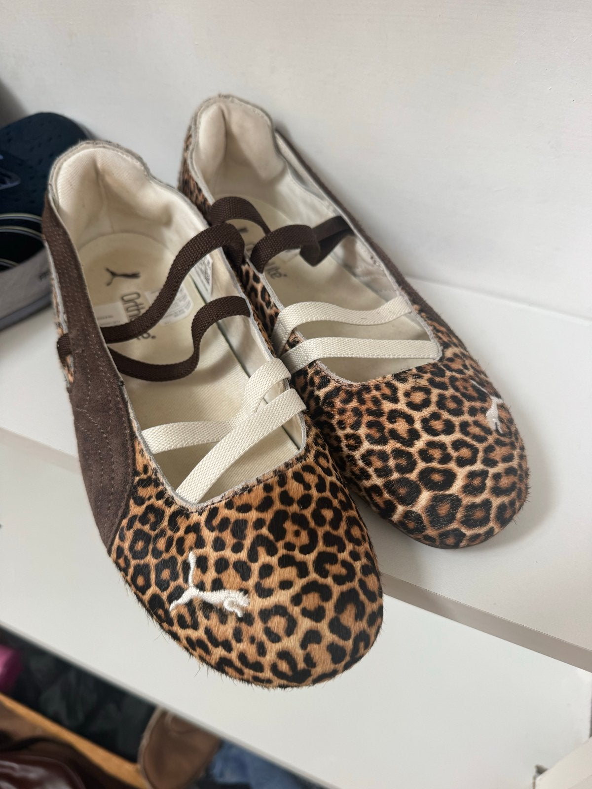 Puma Ortholite Ballerina's met Luipaardprint, Ophalen of Verzenden, Zo goed als nieuw, Bruin, Ballerina's