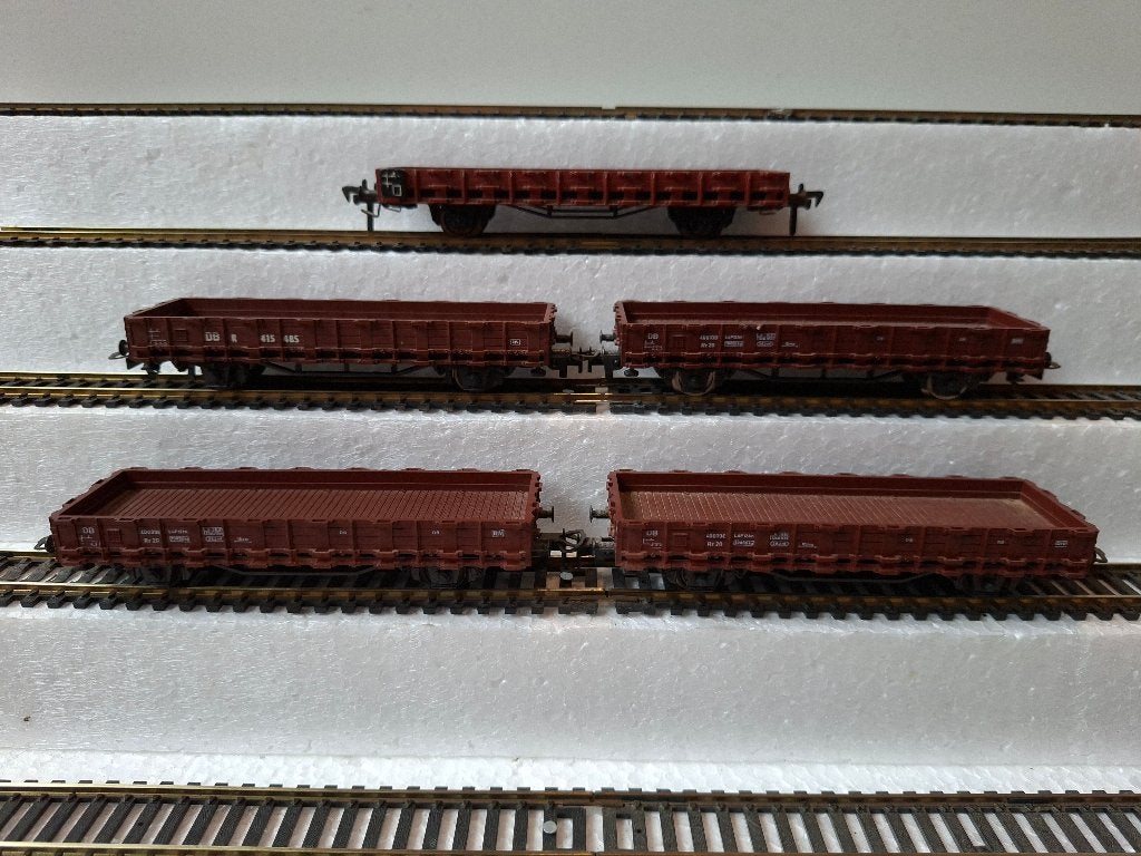 Roco/FLM H0- 5x Lageboord wagons, Gebruikt, Gelijkstroom, Wagon, Ophalen of Verzenden