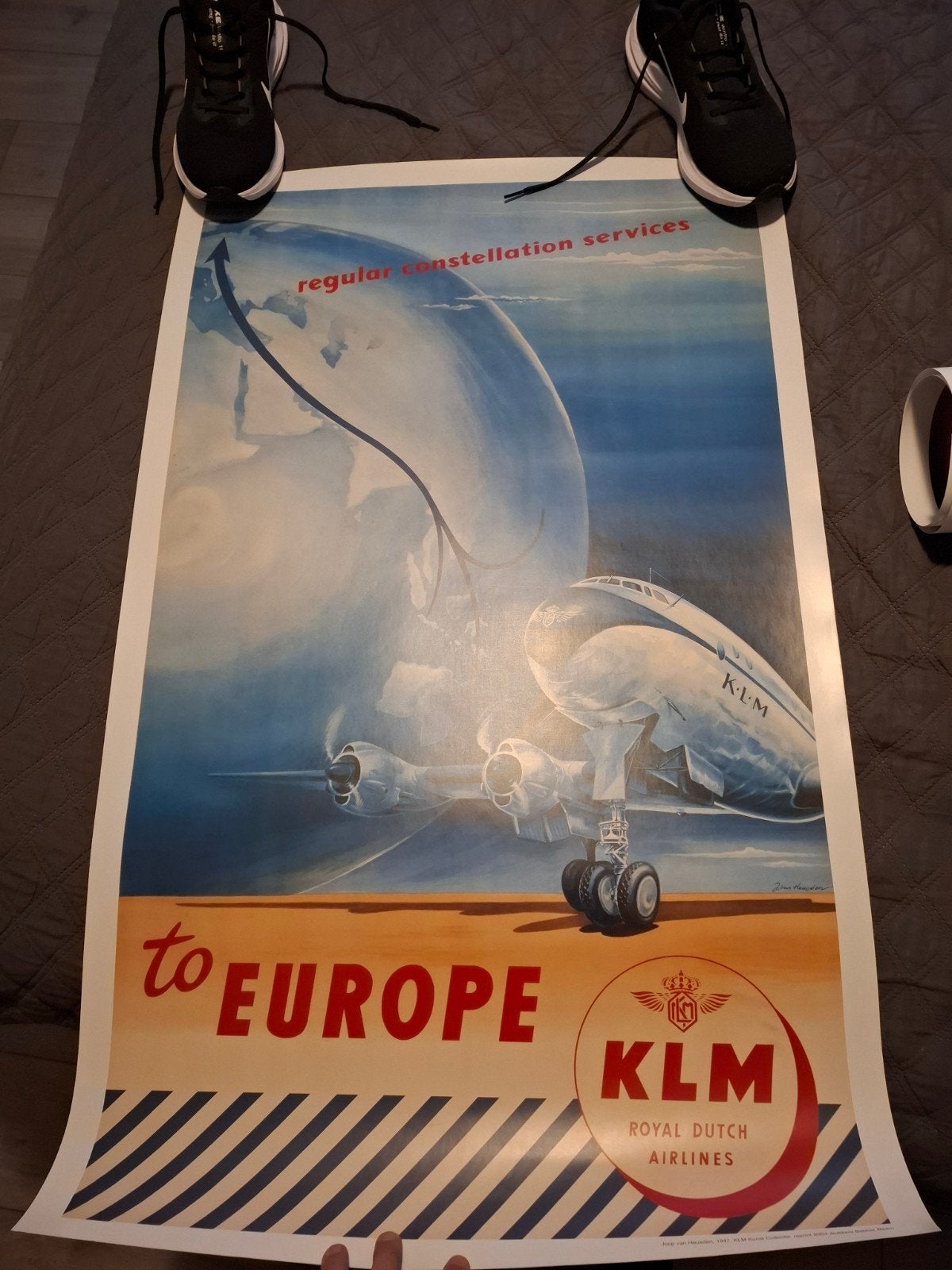 klm posters 2 stuks, Ophalen of Verzenden, Kaart, Foto of Prent