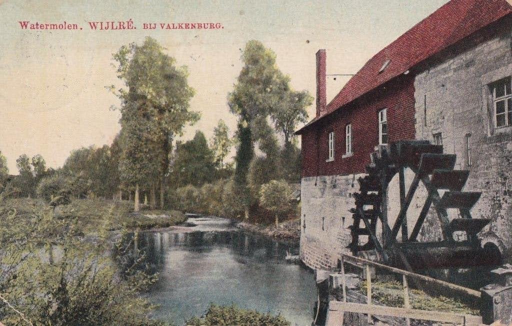 wijlre watermolen tekst-zegel  1911, Verzamelen, Ansichtkaarten | Nederland, Ophalen of Verzenden, Voor 1920, Noord-Brabant