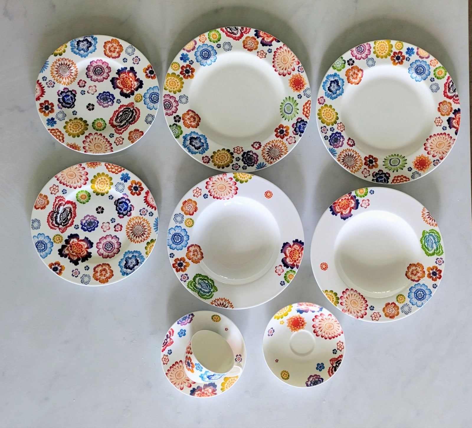 Zeldzaam Villeroy & Boch Anmut Bloom servies, Ophalen, Villeroy & Boch, Zo goed als nieuw, Modern