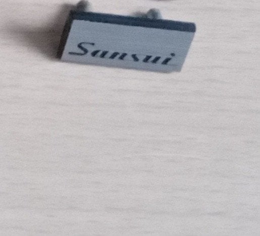 rechthoekig Sansui logo, Verzenden, Zo goed als nieuw, Plaatje
