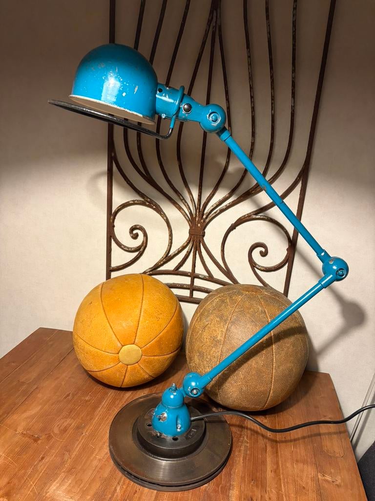 Gave vintage industriele Franse Jielde lamp, ., Ophalen of Verzenden, Zo goed als nieuw, .