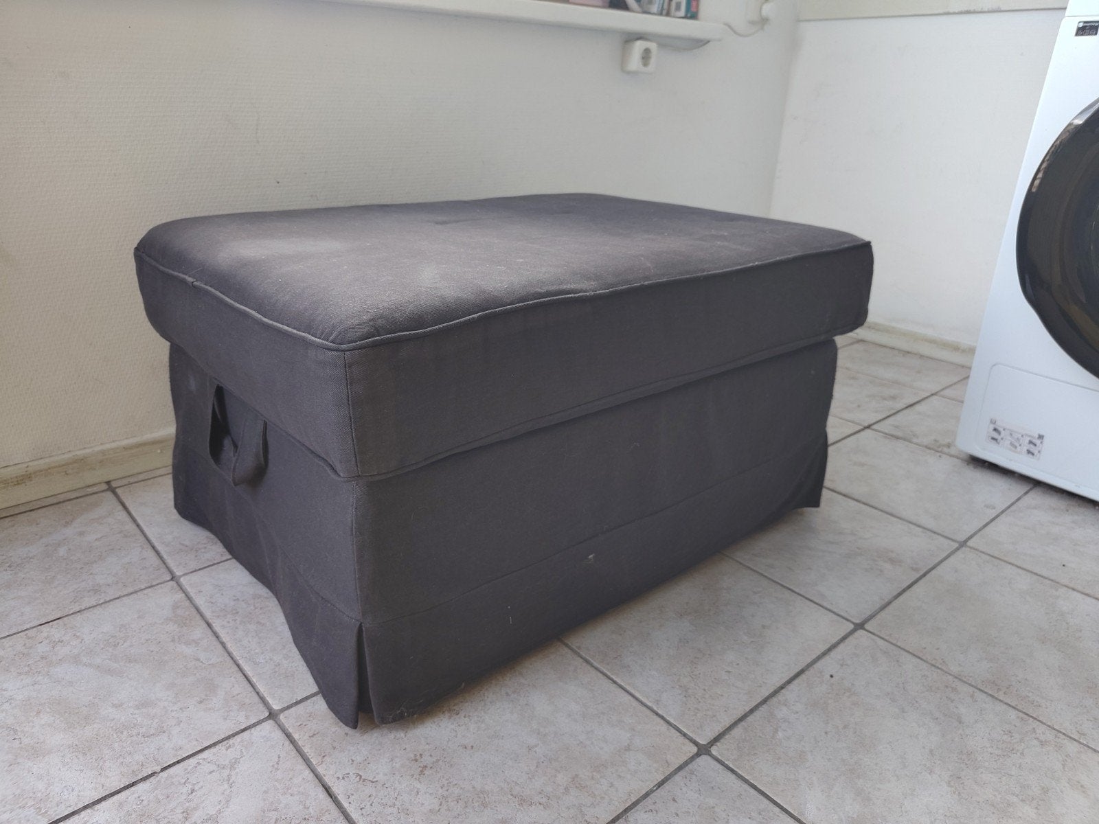 IKEA KIVIK poef voetenbank grijs, Huis en Inrichting, Ophalen, Rechthoekig, 75 tot 100 cm