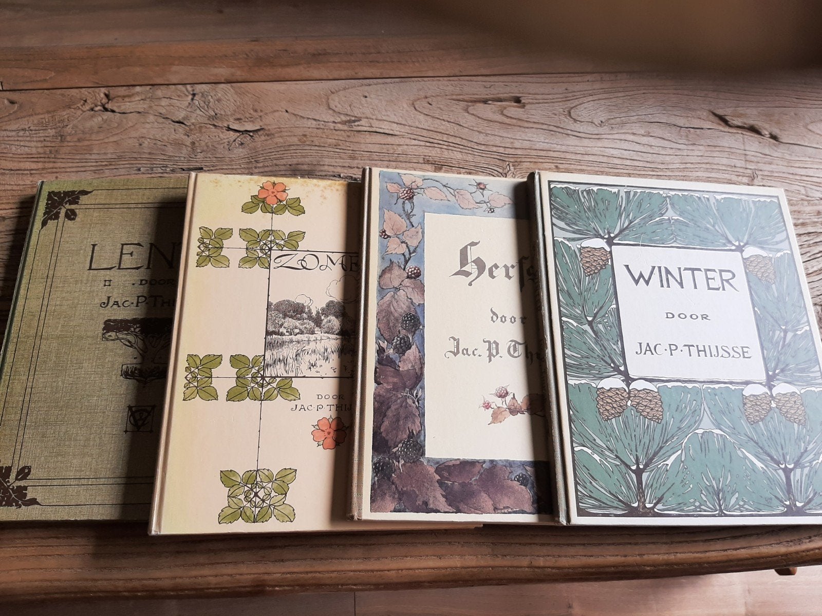 Jac. P. Thijsse - Lente, Zomer, Herfst, Winter (4 boeken), Ophalen of Verzenden, Gelezen, Bloemen, Planten en Bomen, Jac. P. Thijsse