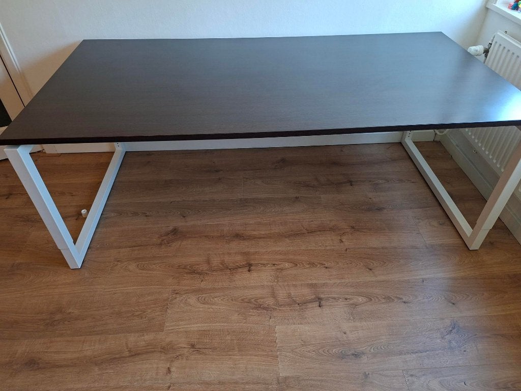 Bureau in hoogte verstelbaar 200x100, Huis en Inrichting, Bureaus, Ophalen, Gebruikt, Metaal, 100 cm