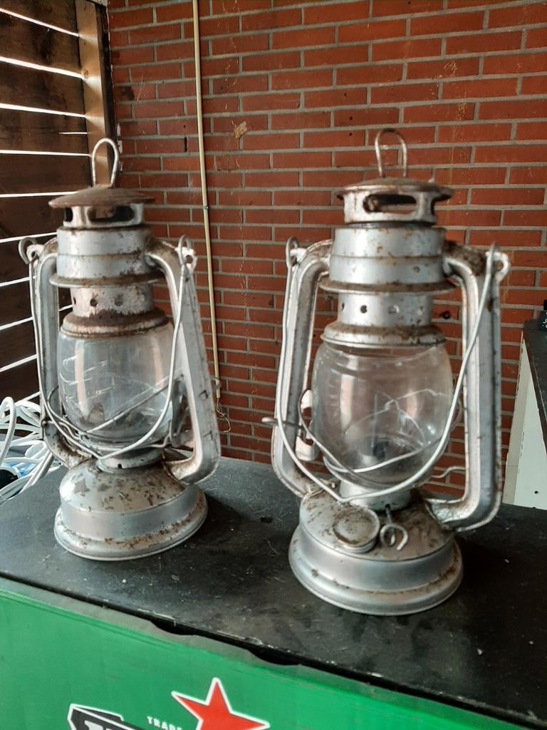 Set van 2 Vintage Petroleumlampen - Decoratief, Ophalen