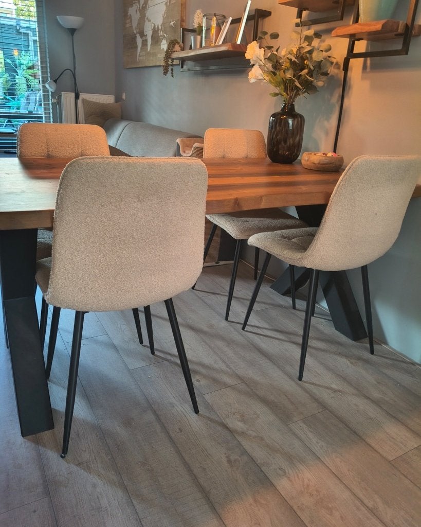 Eetkamerstoelen zacht 4 stuks, Ophalen, Overige kleuren, Zo goed als nieuw, Vier
