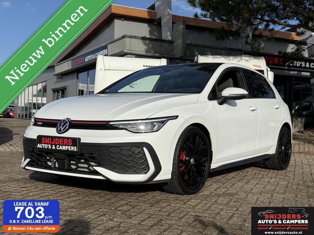 Volkswagen Golf 2.0 TSI GTI 8.5 panodak 12-2024 maar 4325 km, Auto's, Volkswagen, Gebruikt, 4 cilinders, Wit, 14 km/l