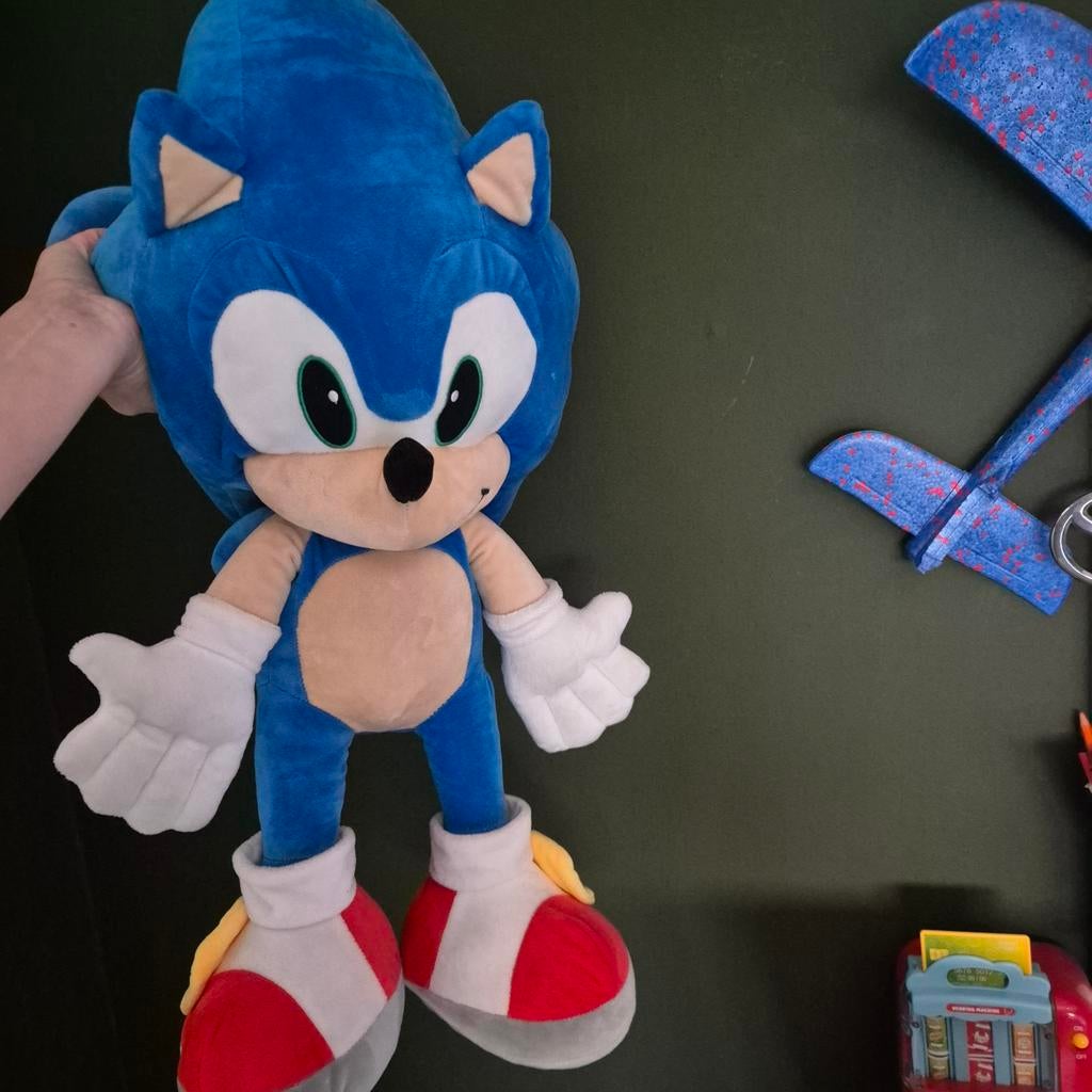 Grote Sonic the Hedgehog knuffel, Overige karakters, Overige typen, Blauw, Ophalen of Verzenden