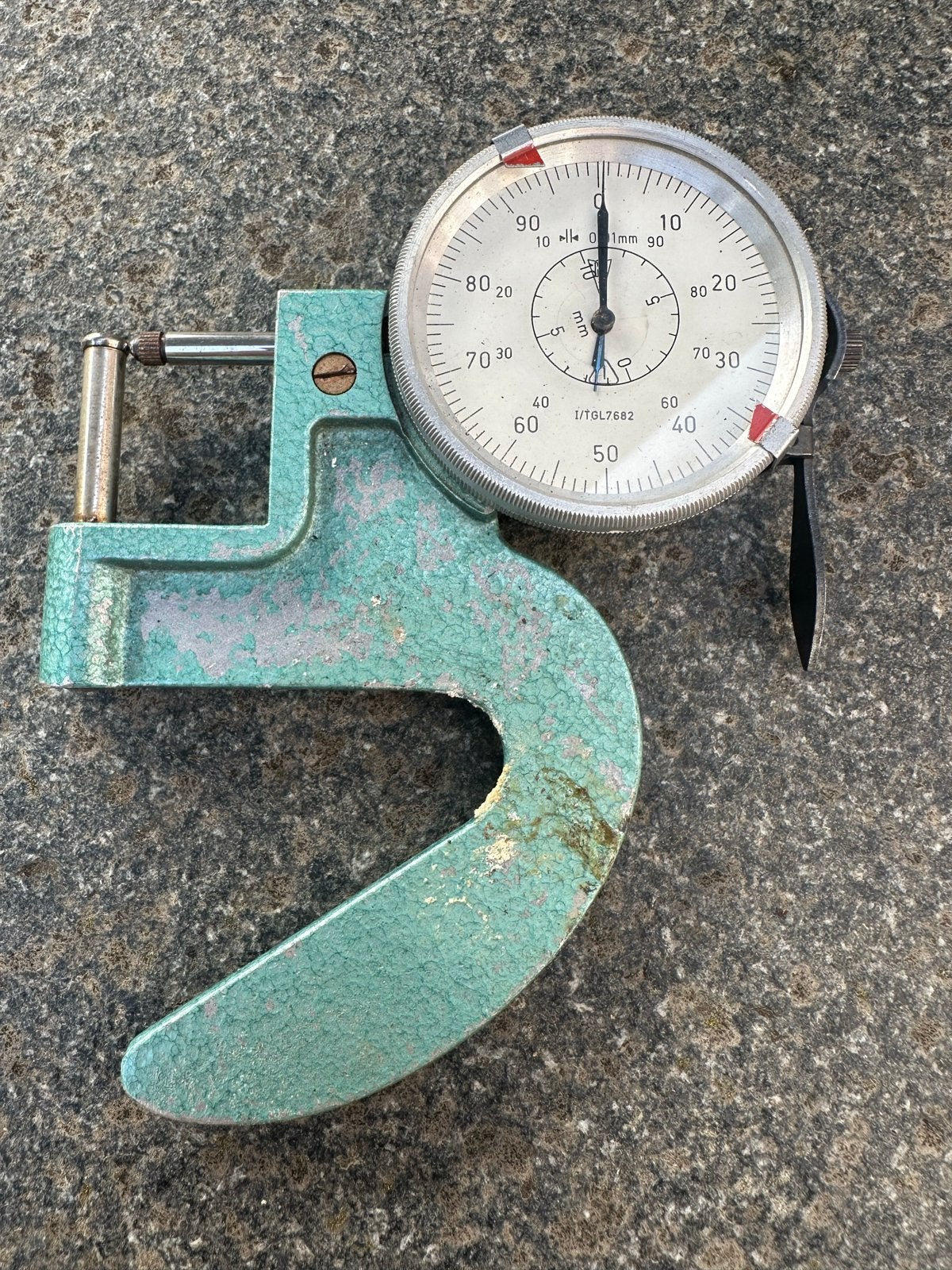 Vintage diktemeter / micrometerschroef, Doe-het-zelf en Verbouw, Meetapparatuur, Ophalen of Verzenden, Gebruikt, Overige meters