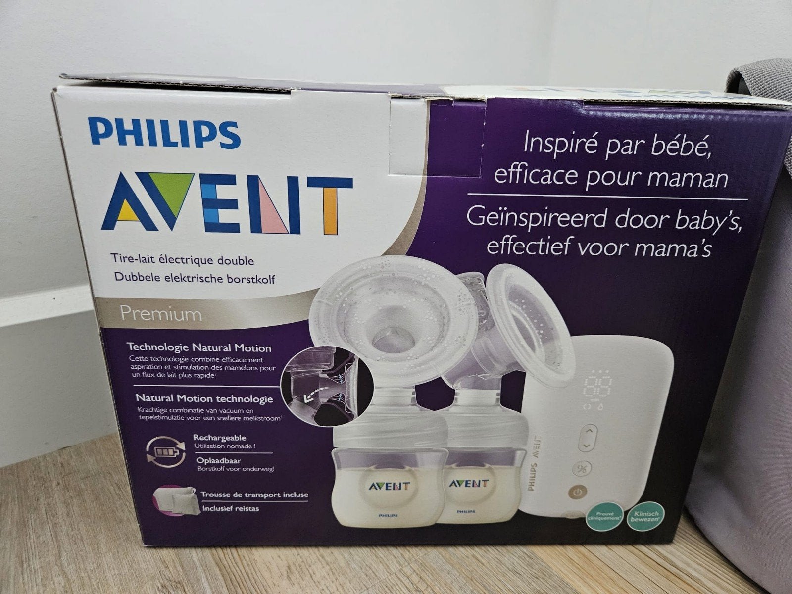 Philips Avent dubbele elektrische borstkorst - complete, Kinderen en Baby's, Babyfoons, Zo goed als nieuw, Ophalen of Verzenden
