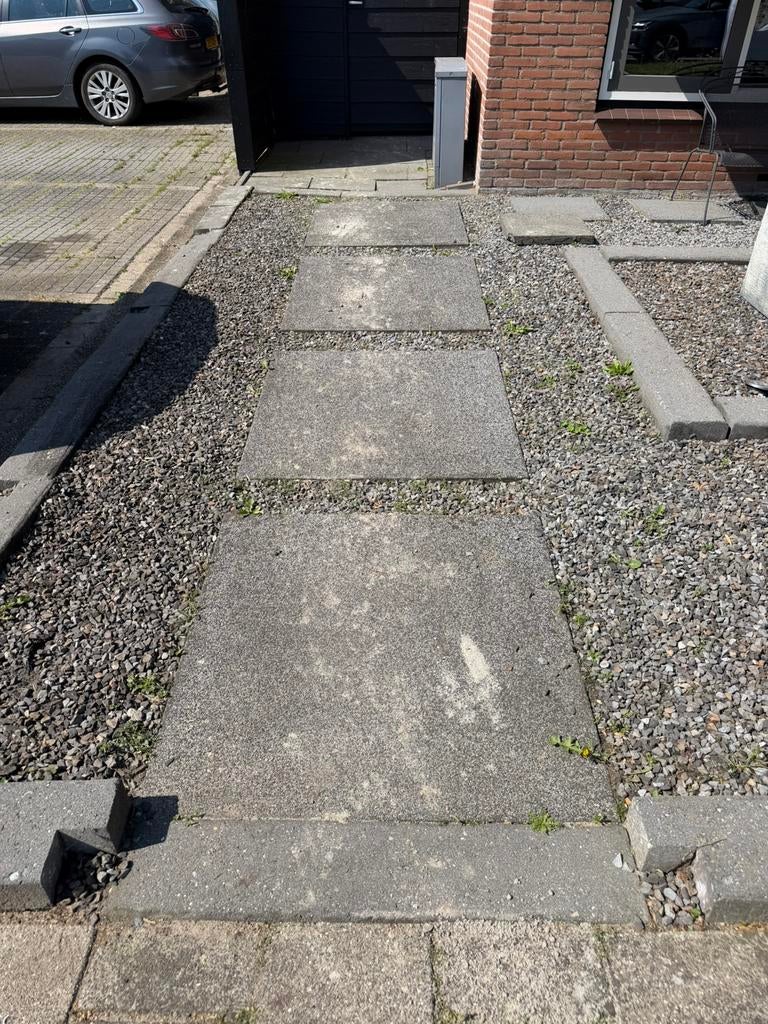 9 keer 100x100x6  plus 5 keer 60x60x4, Tuin en Terras, Tegels en Klinkers, Ophalen of Verzenden, Zo goed als nieuw, Beton, Terrastegels