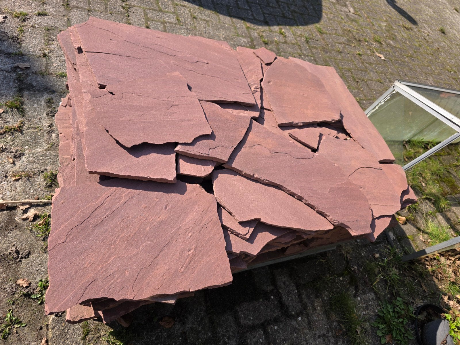 Flagstones natuurstenen
4 pallets, Tuin en Terras, Tegels en Klinkers, Nieuw, Ophalen of Verzenden, Terrastegels, Natuursteen
