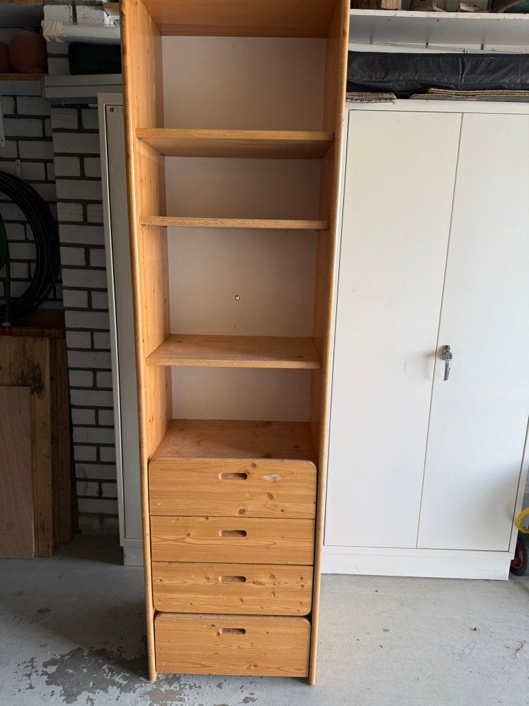 Hoge smalle kast, Ophalen, Gebruikt, 50 tot 100 cm, Met lade(s)