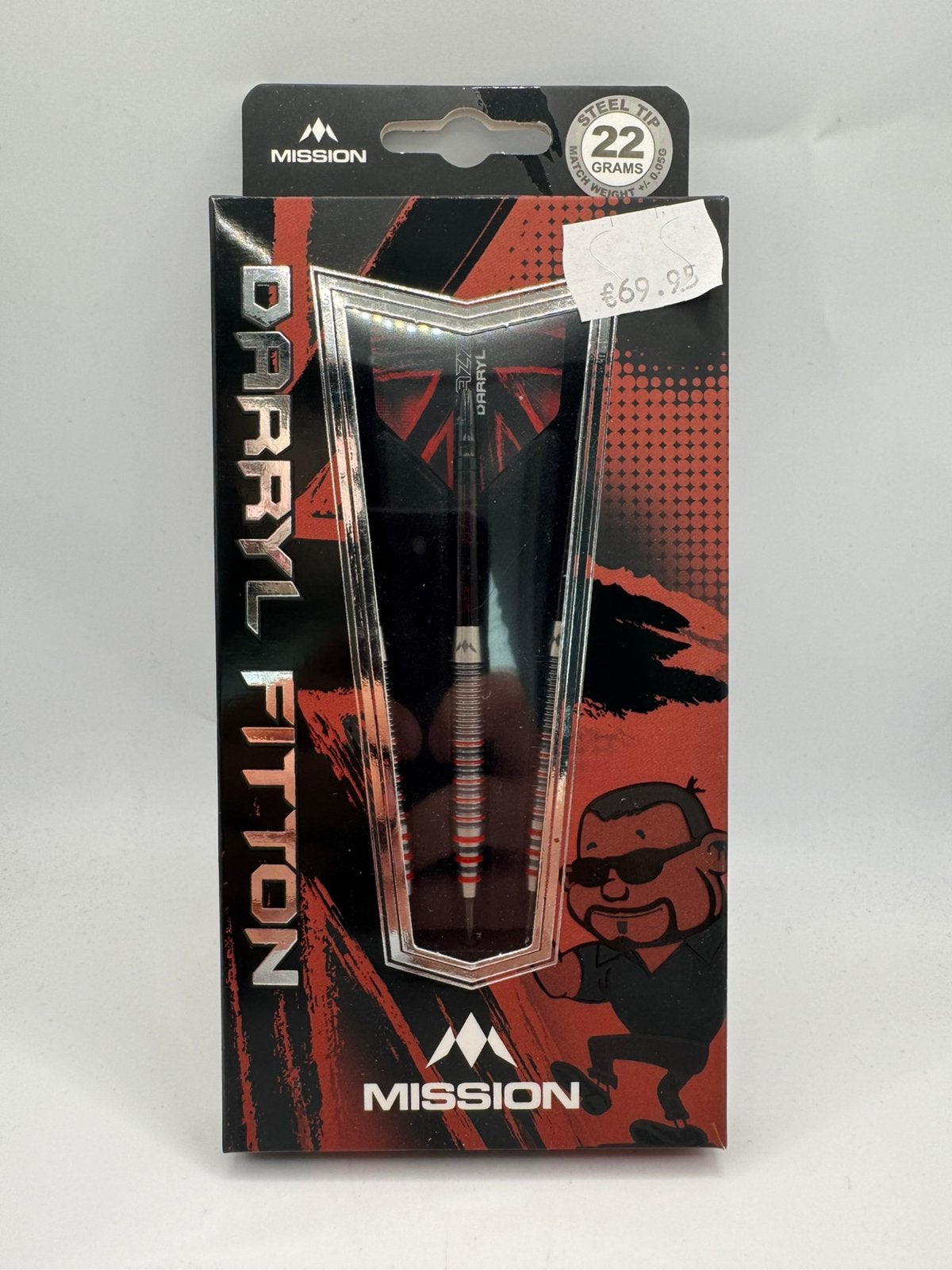 Mission Daryl Fitton 22 Gram Dartpijlen, Sport en Fitness, Darts, Ophalen of Verzenden, Zo goed als nieuw, Nvt, Pijlen