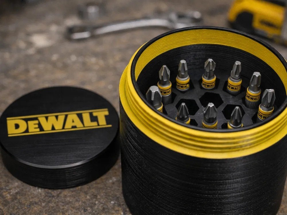 3D Geprinte DeWalt Bit Houder - Compact & Stevig, Ophalen of Verzenden, Nieuw, Gereedschapsopslag, DeWalt