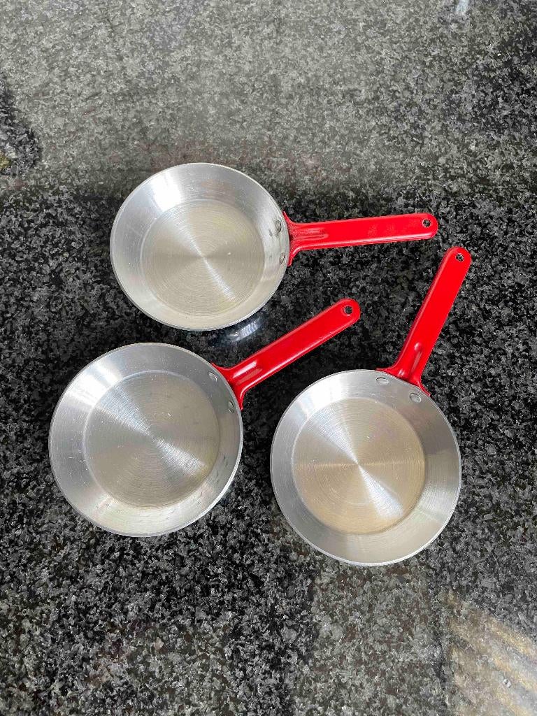 Kinderkeuken Speelkeuken metaal pan x 3 - Nieuw, Ophalen of Verzenden, Nieuw, Overige materialen, Speelkeuken-accessoire
