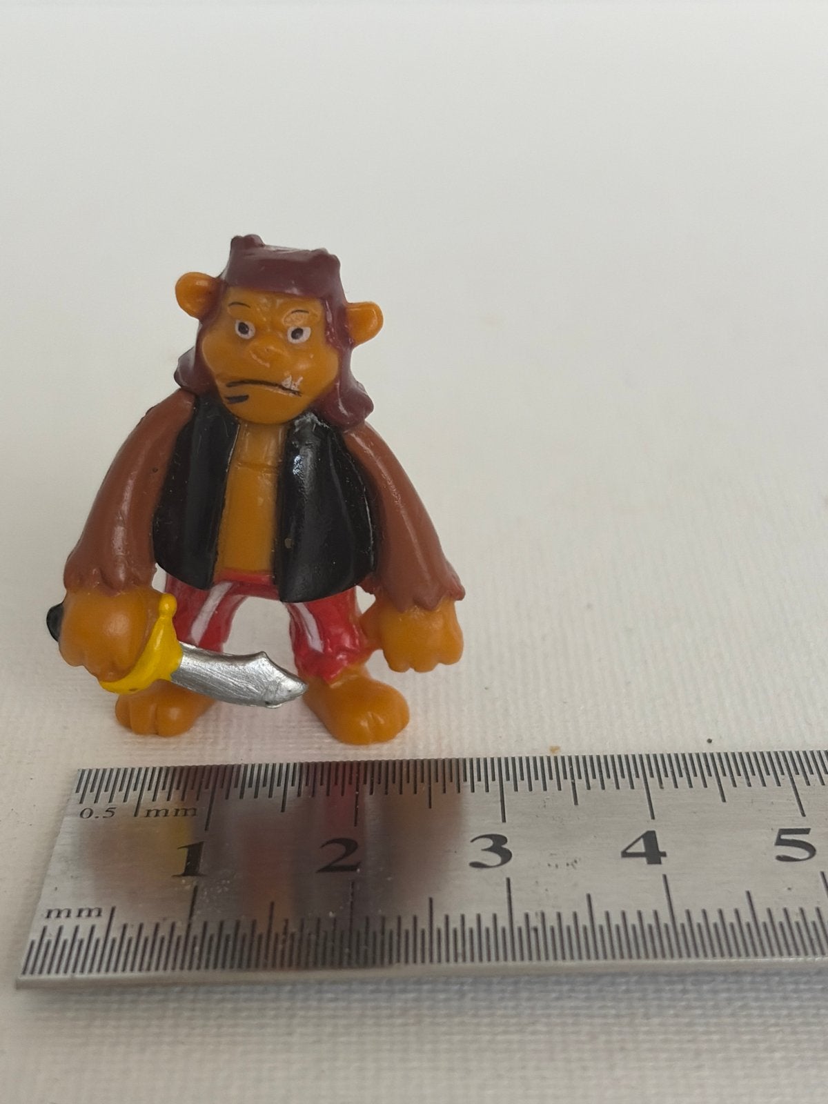 Vintage Piraten Aap Figuur met Zwaard - Verzamelobject, Ophalen of Verzenden, Gebruikt