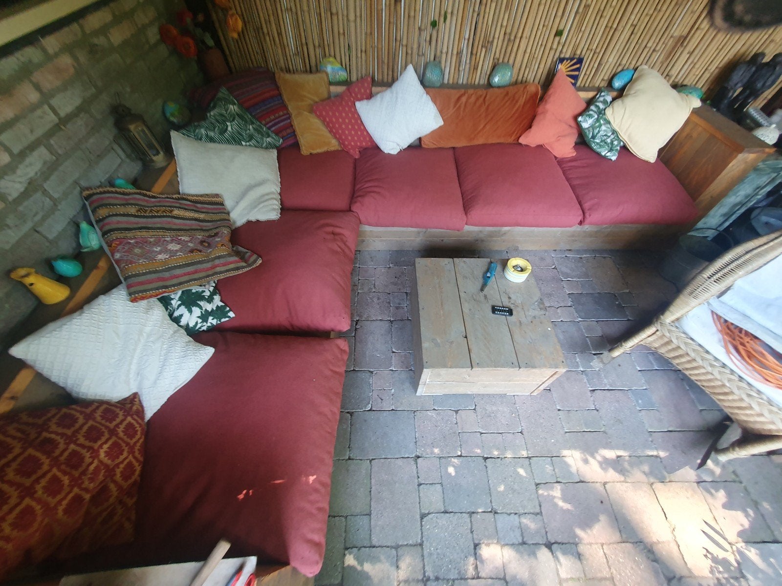 Steigerhouten tuinbank, Tuin en Terras, Ophalen, Bank, 6 zitplaatsen, Steigerhout
