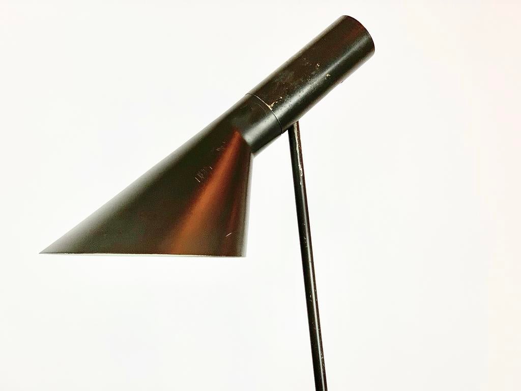 Vintage AJ Royal Vloerlamp - Arne Jacobsen - Groen/Bruin, Ophalen of Verzenden, Gebruikt, Metaal, 150 tot 200 cm